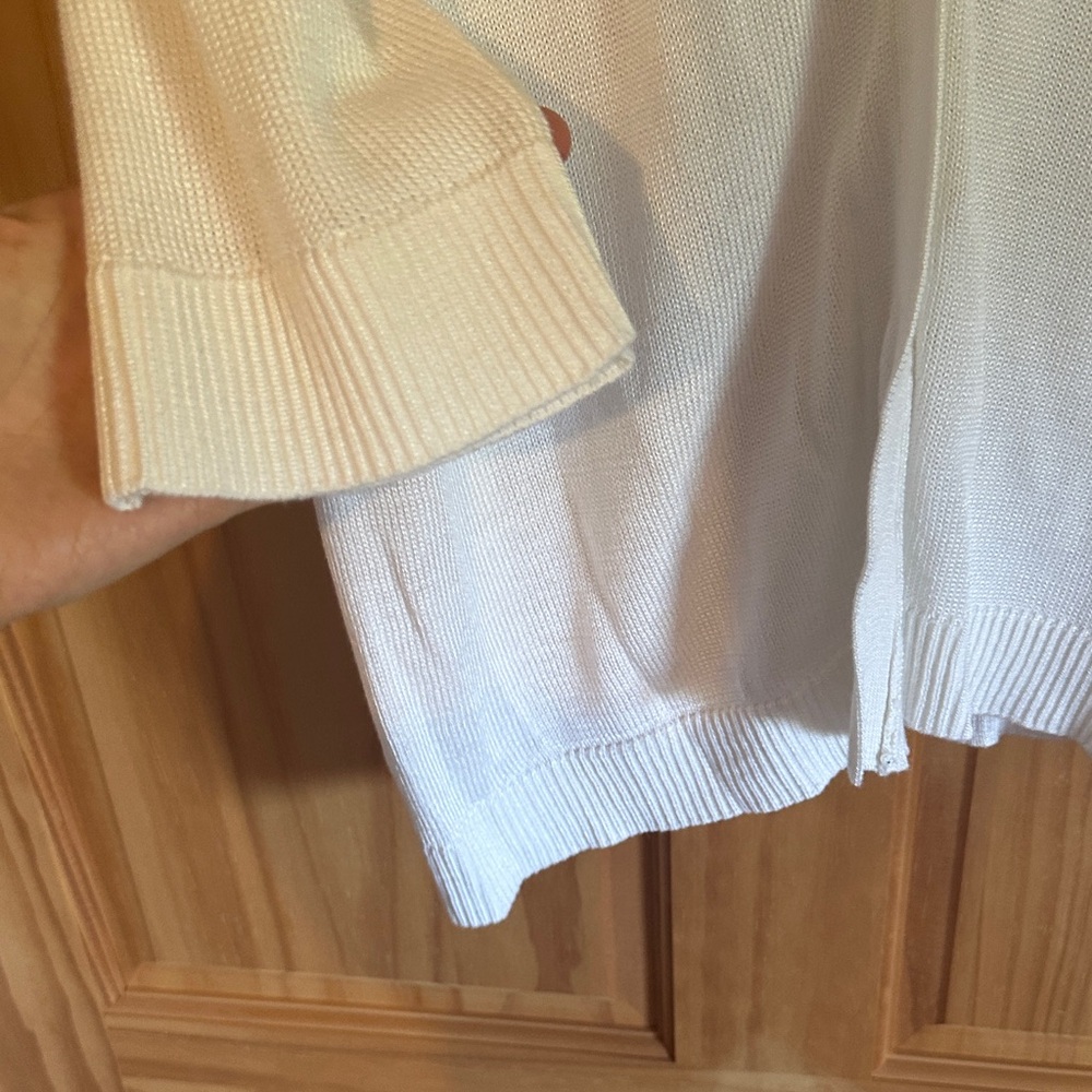 Chaps Women's Cream Cardigan Sweater - Picture 2 of 5